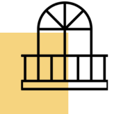 Attached Balcony With Serene Views.